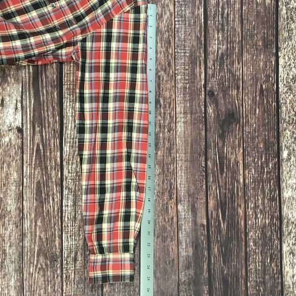 Lucky Brand Mens‎ Multicolor Red Plaid Button Long Sleeve Flannel Size Medium - Picture 12 of 12